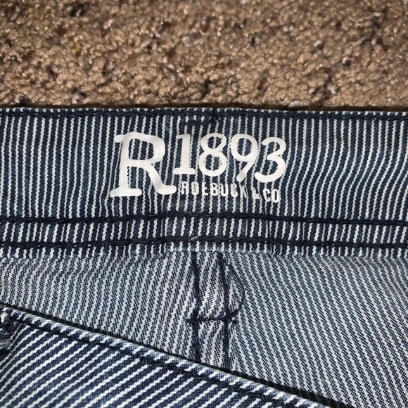 Striped Jean Shorts - Picture 3 of 4